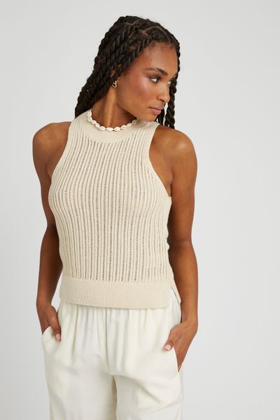 Débardeur en crochet pailleté