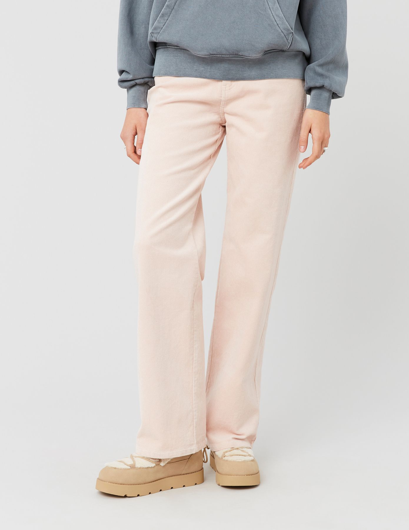 Pantalon straight velours