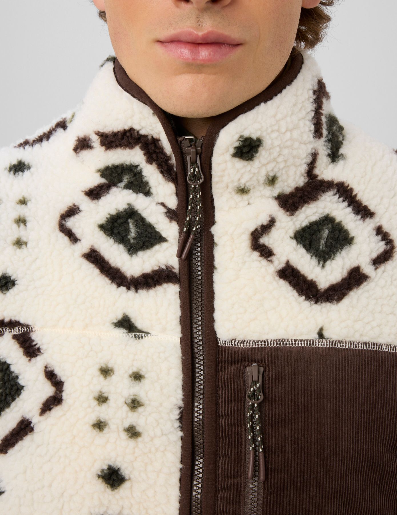 Veste zipp&eacute;e imprim&eacute;e
