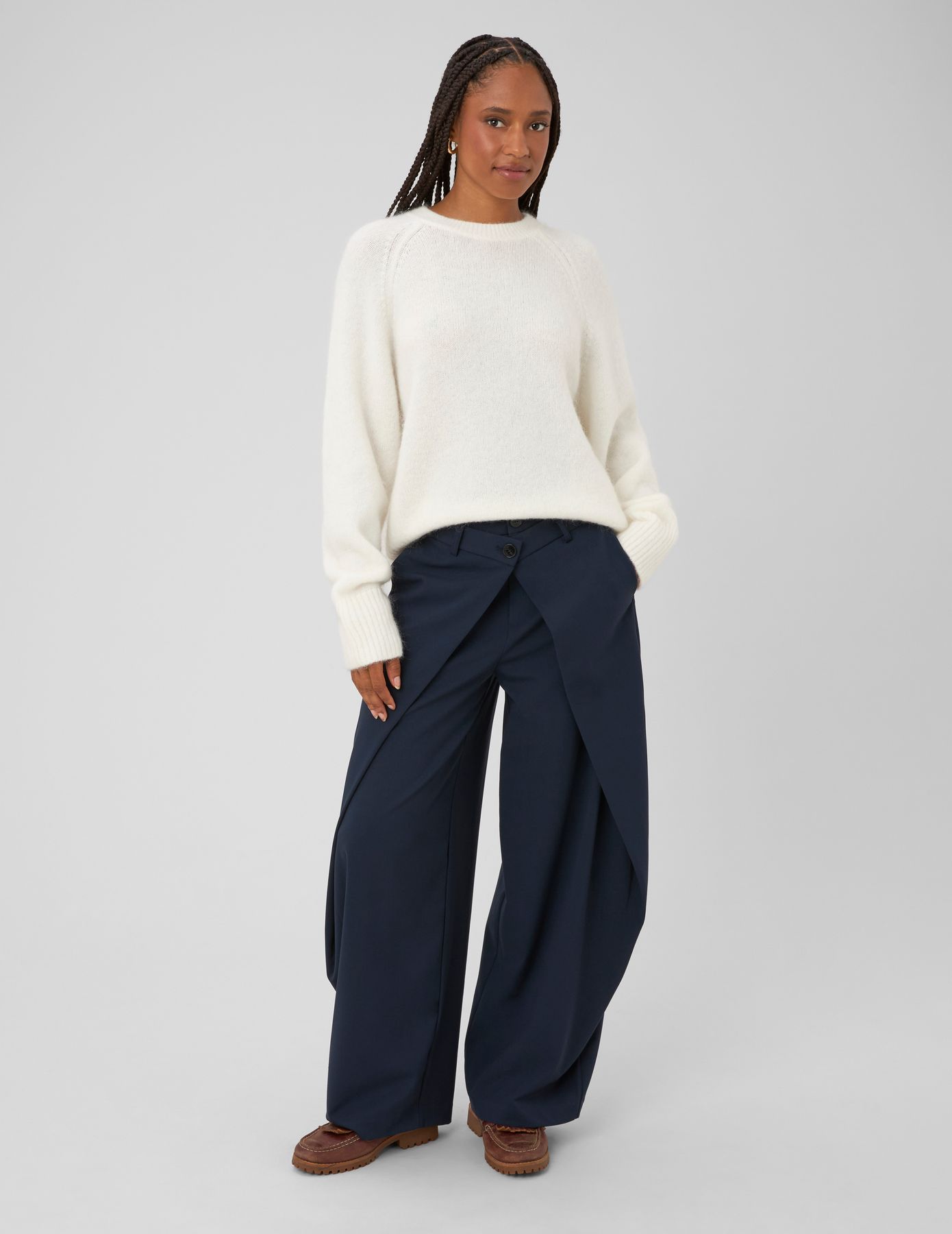 Pull col rond premium