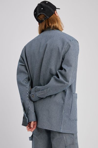 Veste boutonnée à rayures