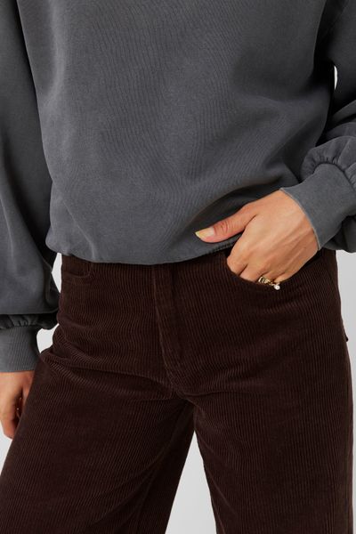 Pantalon wide leg velours