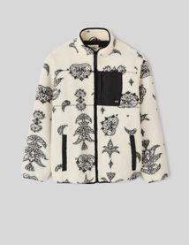 Veste zipp&eacute;e imprim&eacute;e sherpa