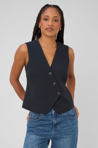 Gilet rayures sans manches