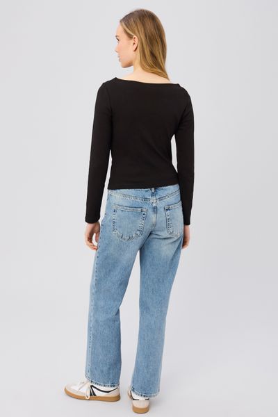 T-shirt manches longues &agrave; fronces