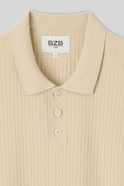 Polo maille c&ocirc;tel&eacute;e