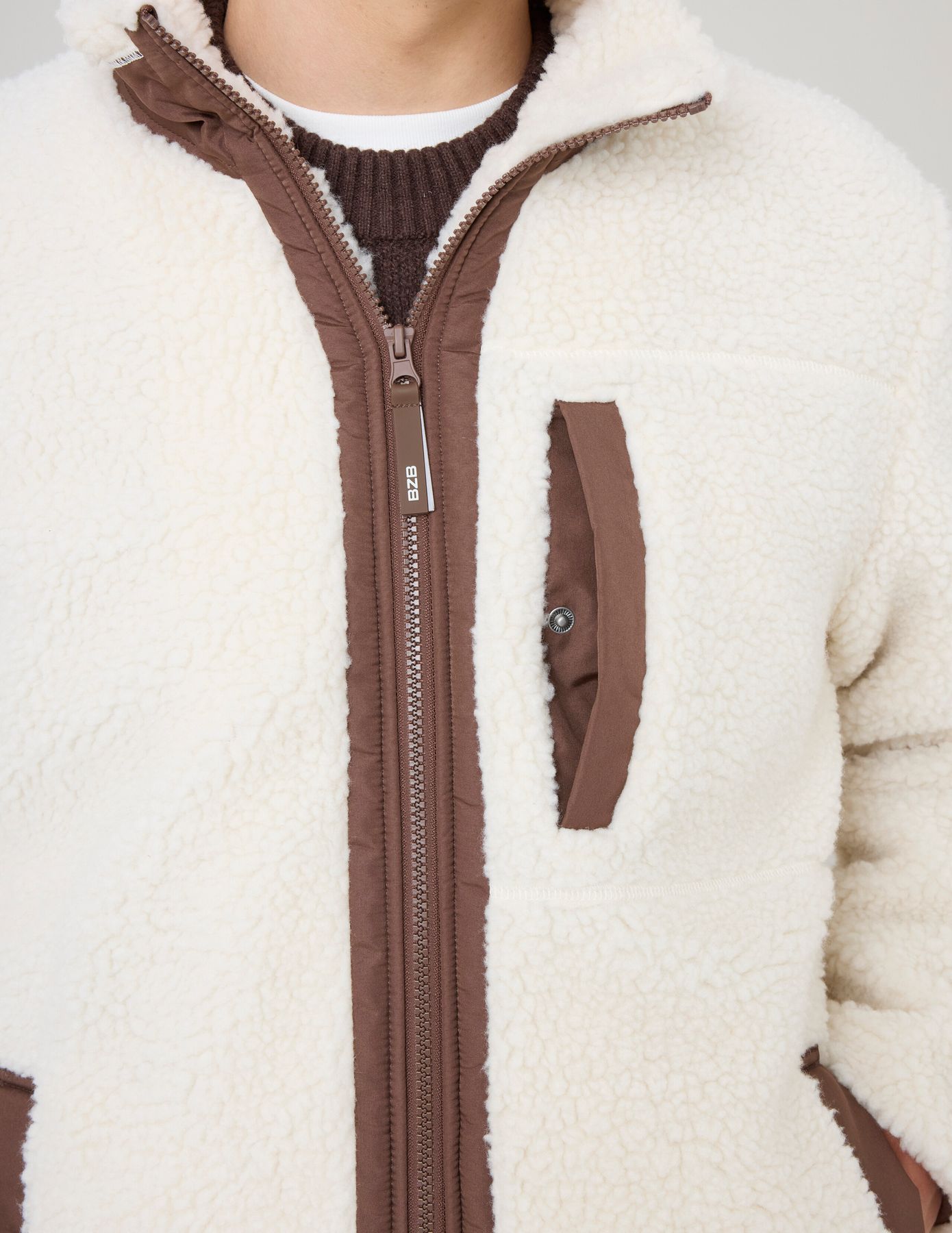 Blouson zippé sherpa