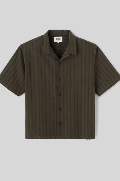 Chemise manches courtes broderie anglaise