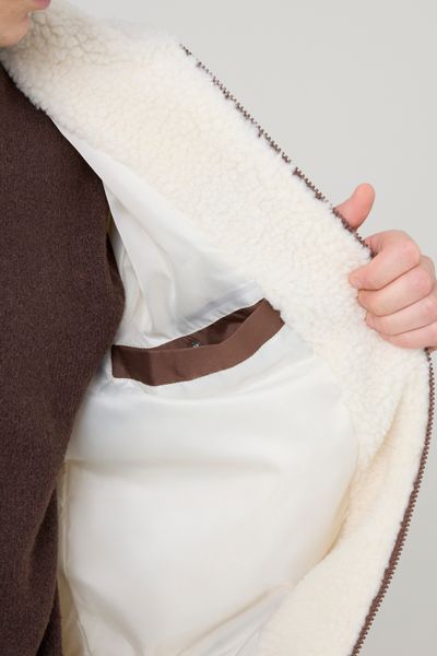 Blouson zippé sherpa