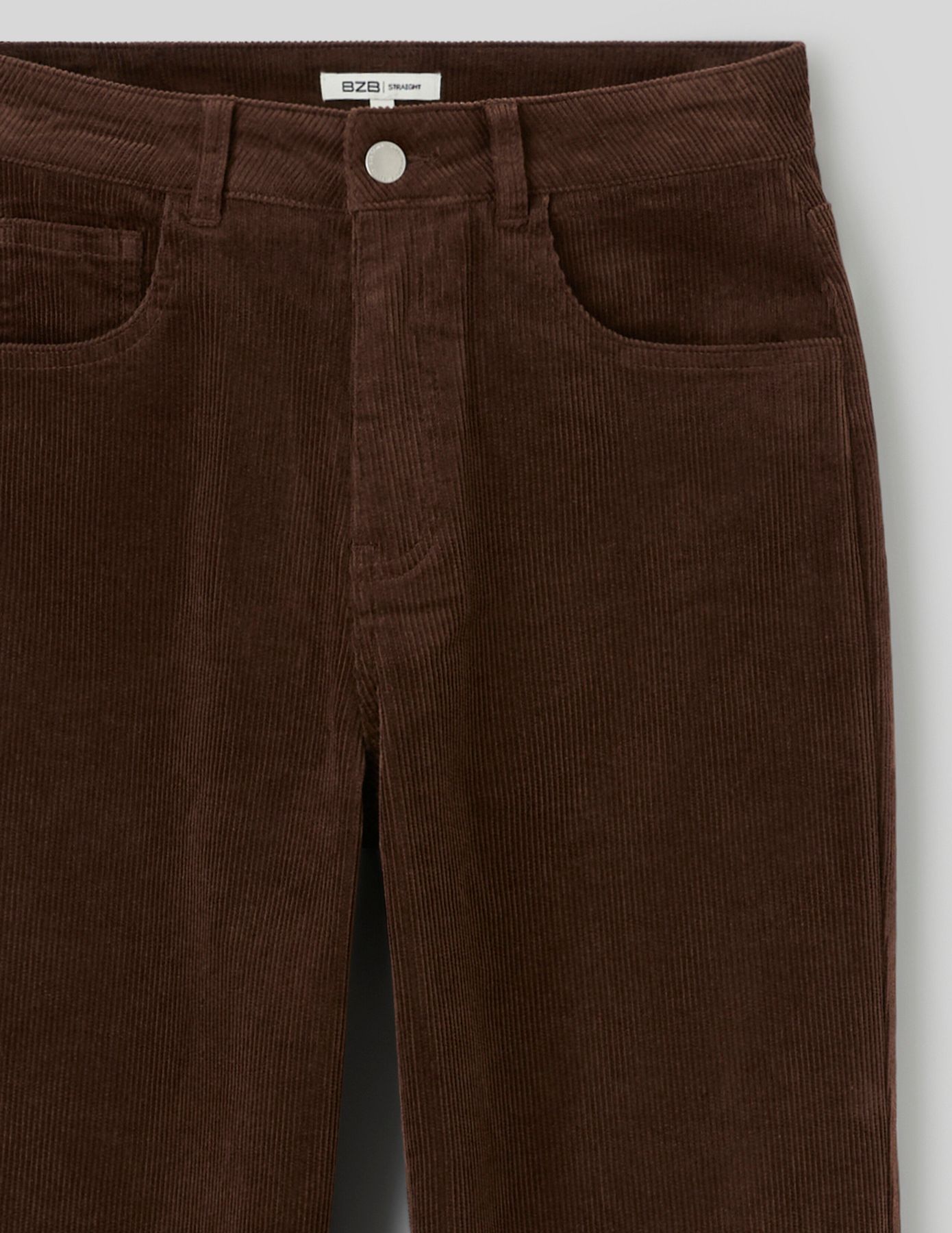 Pantalon straight velours