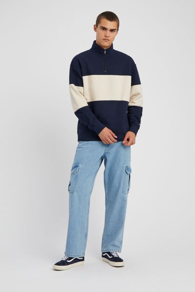 Sweat col montant colorblock