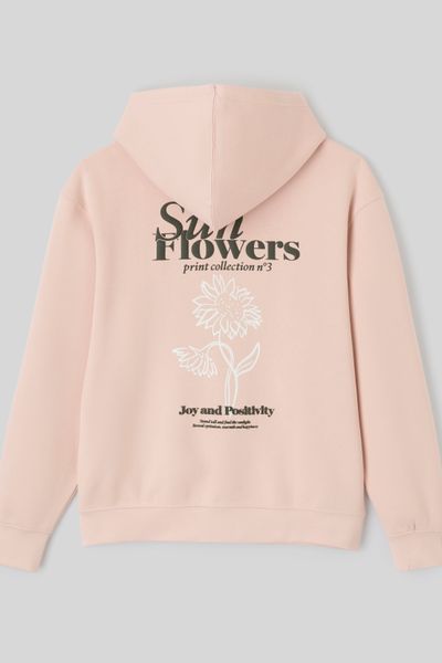 Sweat zipp&eacute; imprim&eacute; devant/dos