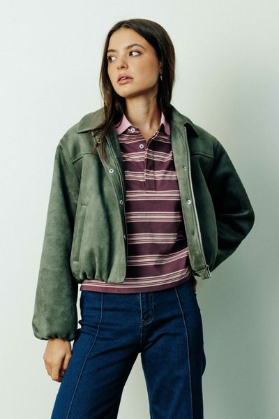 Veste en su&eacute;dine