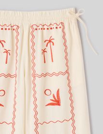 Pantalon broderie