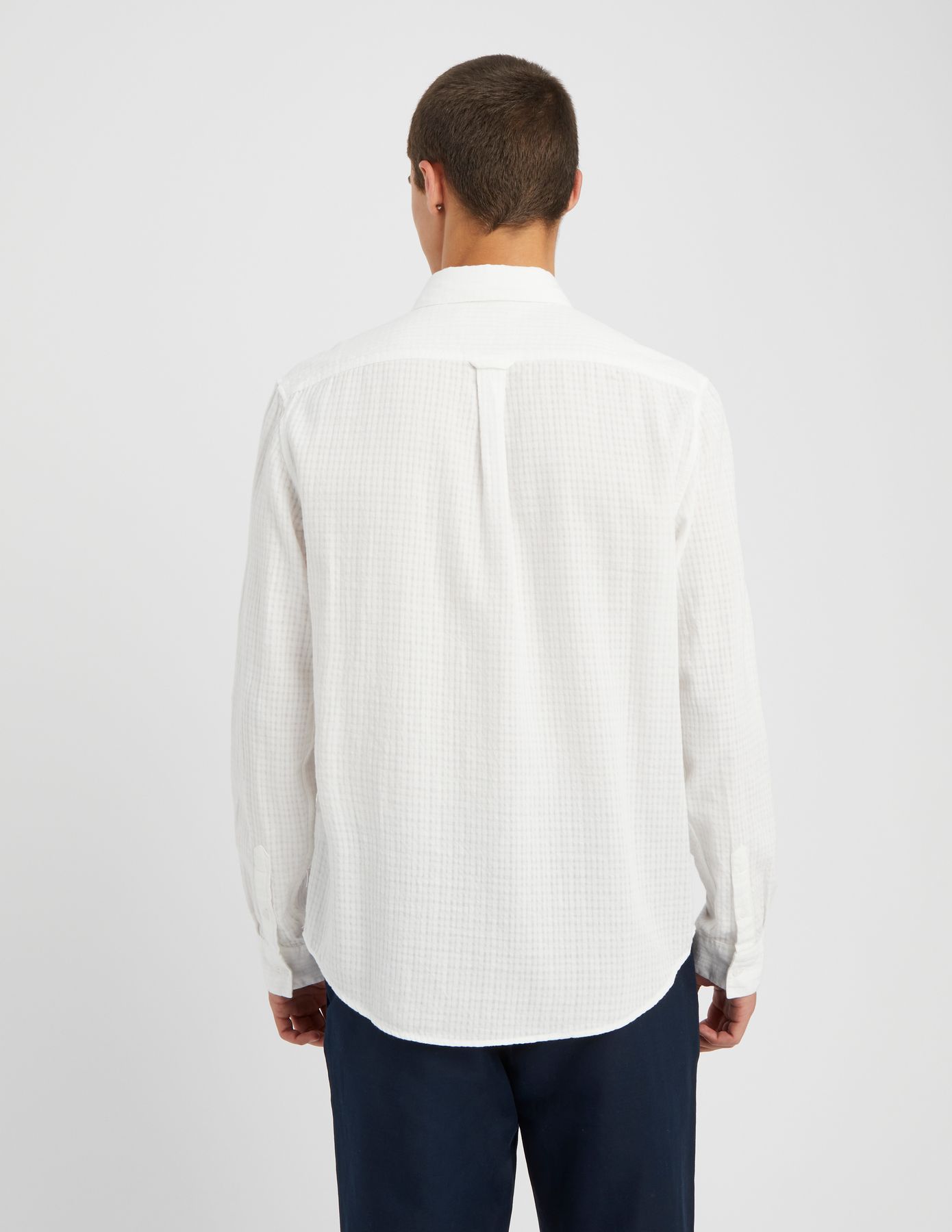 Chemise textur&eacute;e unie droite