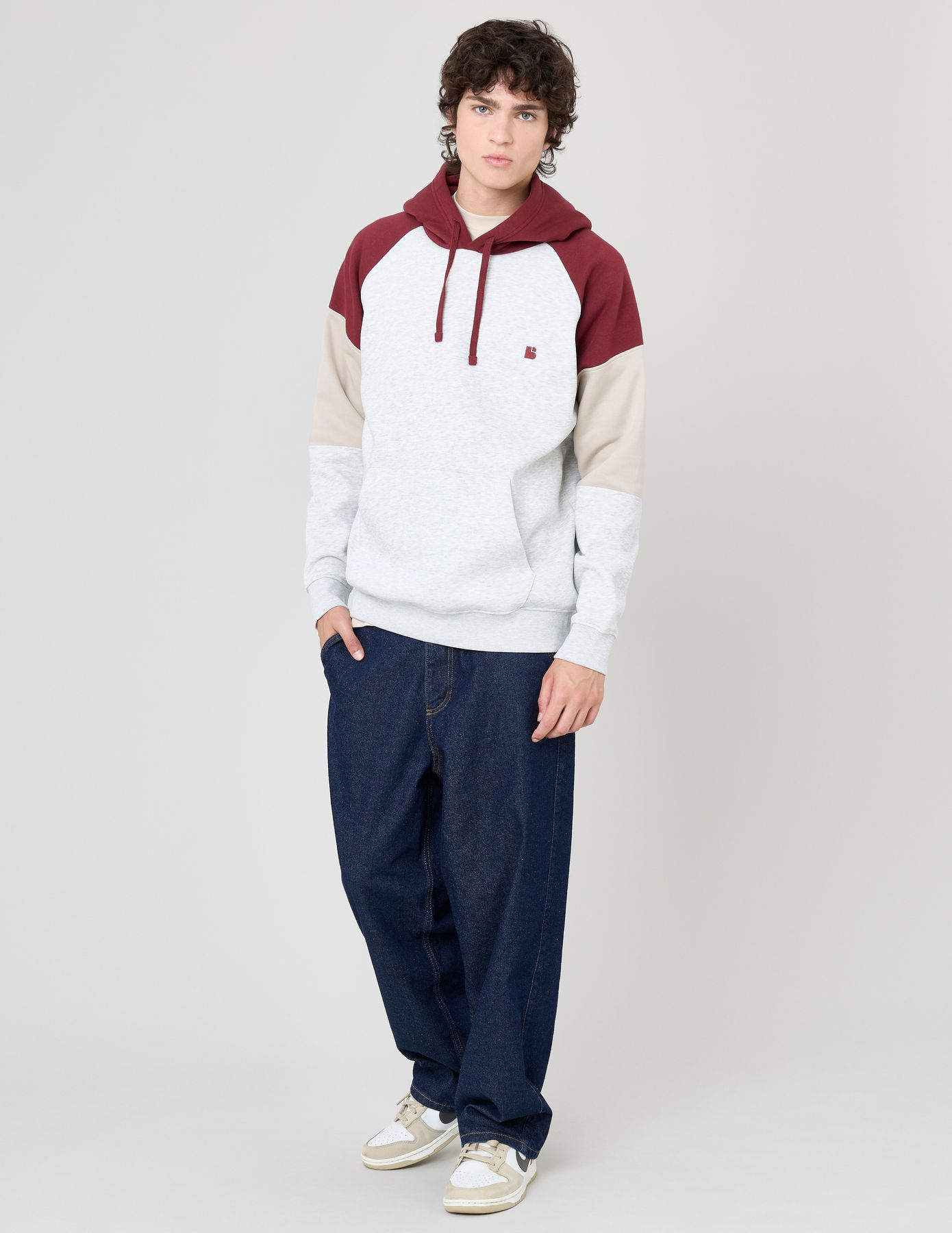 Sweat colorblock à capuche