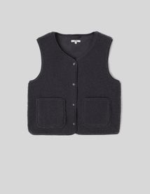 Gilet sans manches en sherpa