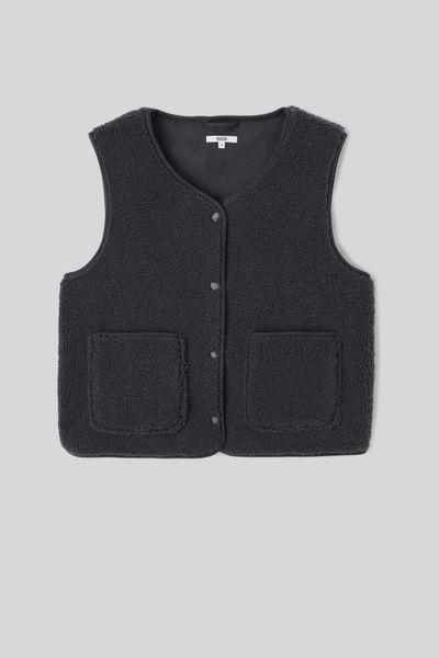 Gilet sans manches en sherpa