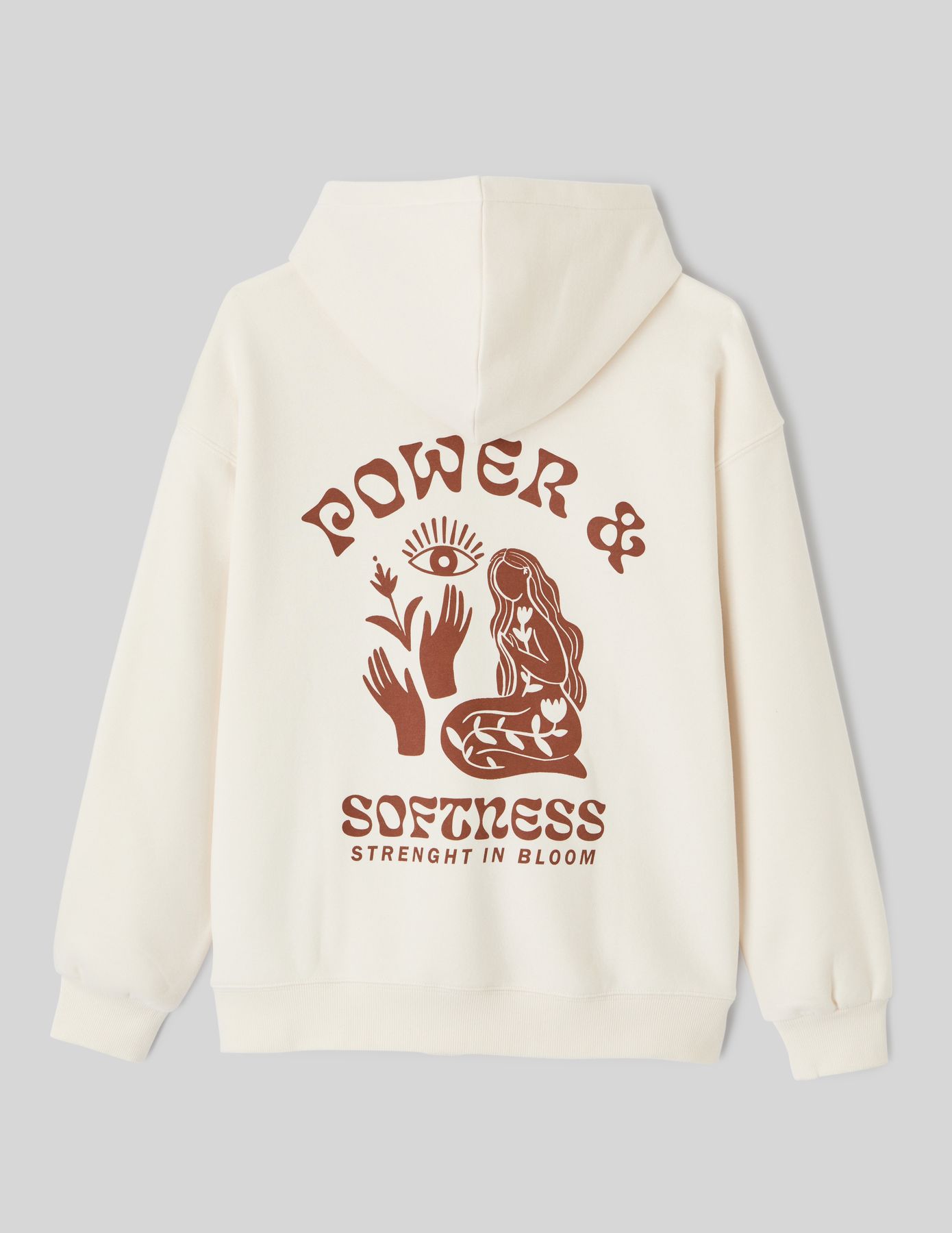 Sweat col capuche imprimé devant / dos