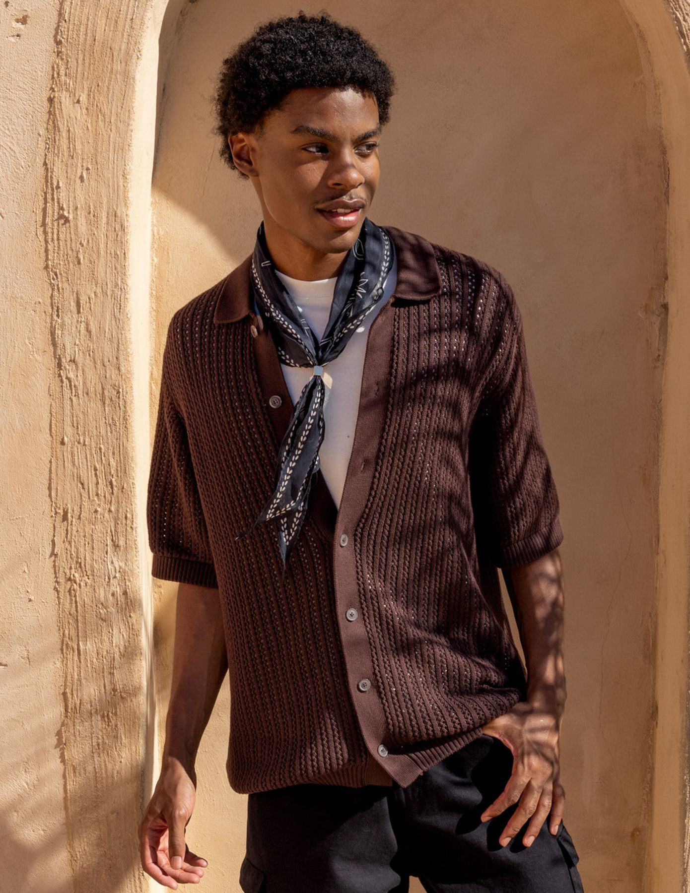 Chemise manches courtes tricot