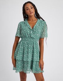 Robe courte imprim&eacute;e