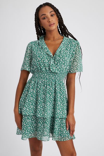 Robe courte imprim&eacute;e