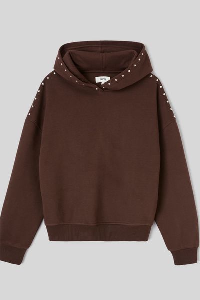 Sweat capuche &agrave; studs