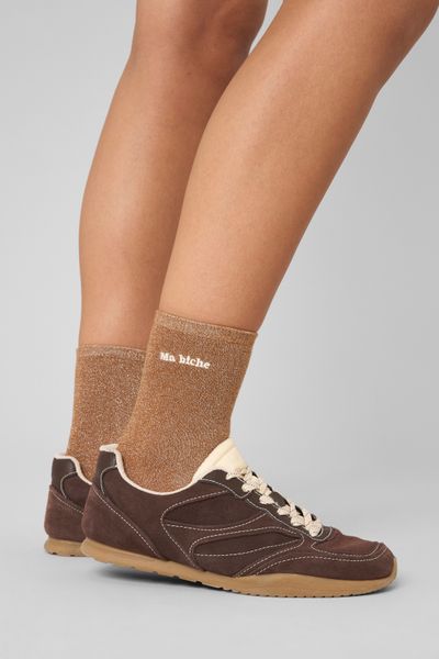Lot de 2 paires de chaussettes brod&eacute;es