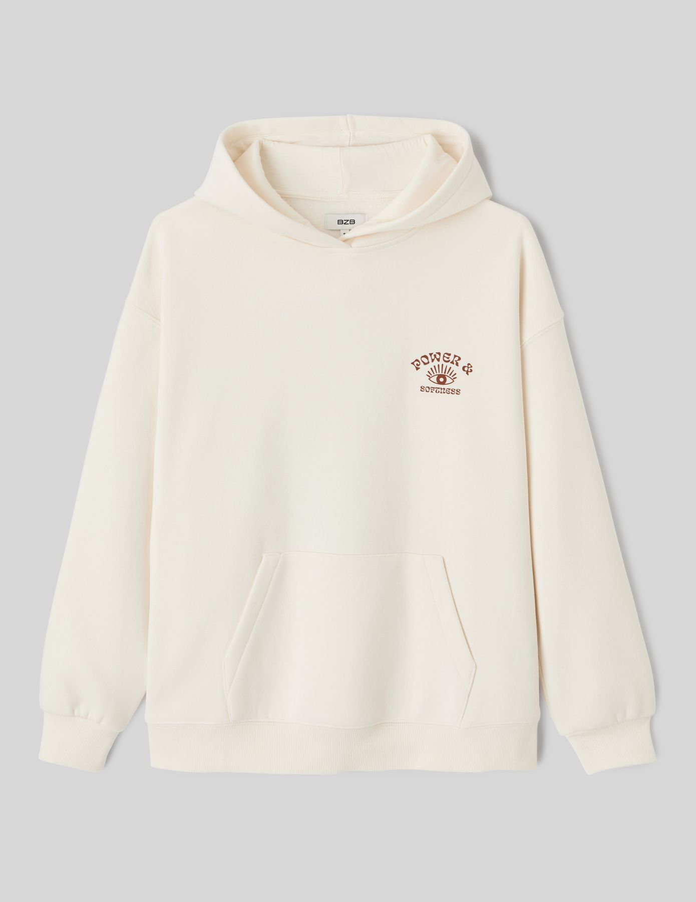 Sweat col capuche imprimé devant / dos