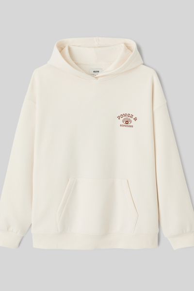 Sweat col capuche imprimé devant / dos