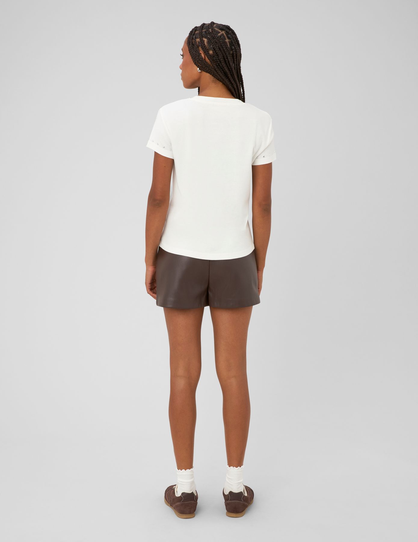 Jupe short effet enduit