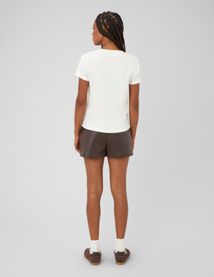 Jupe short effet enduit