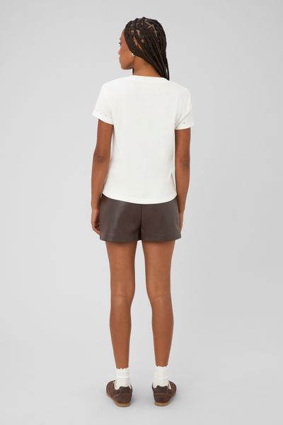Jupe short effet enduit