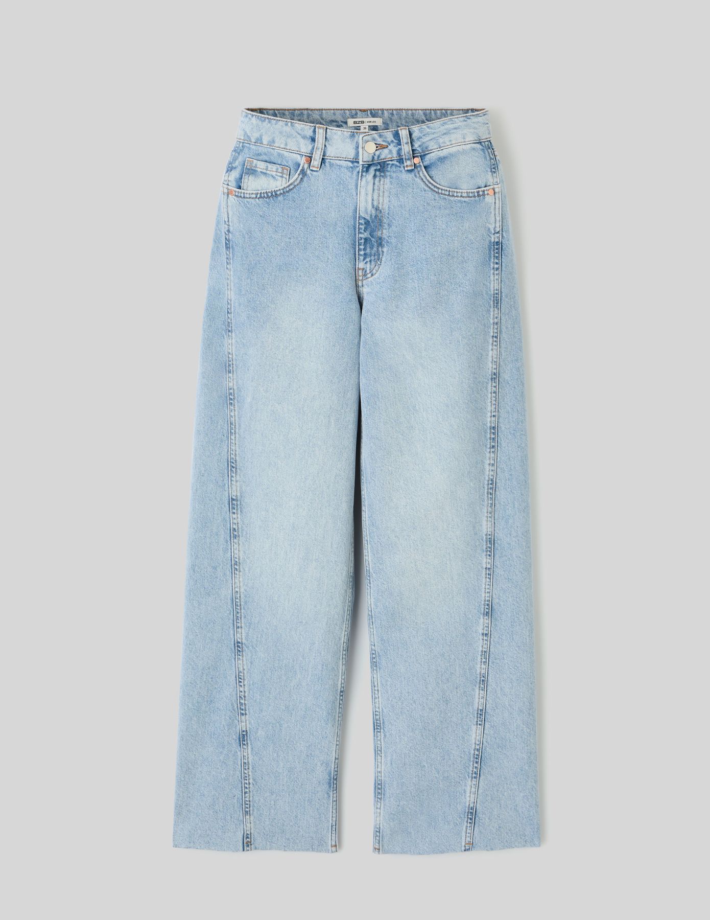 Jean wide leg empiècement côté