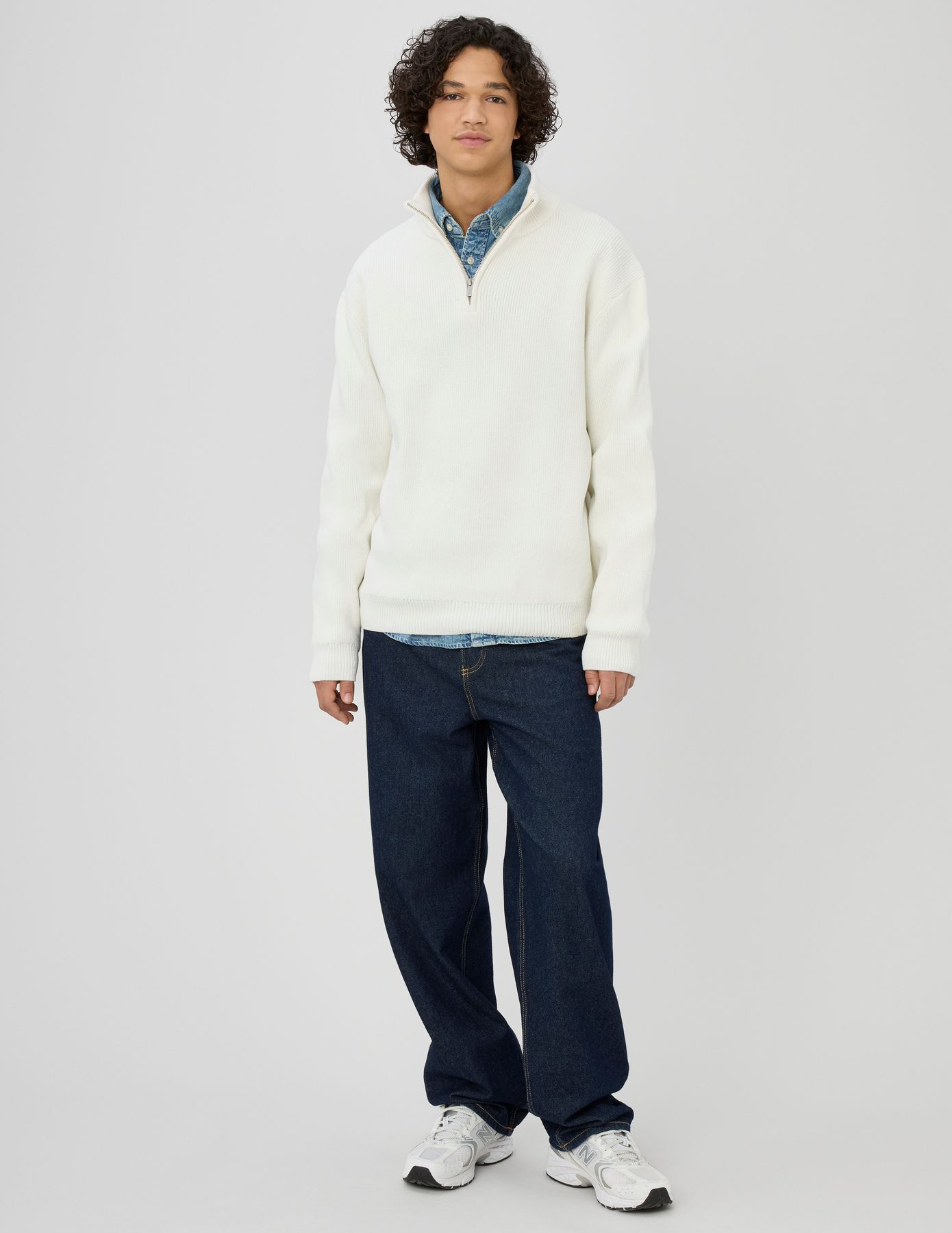 Pull chenille col montant