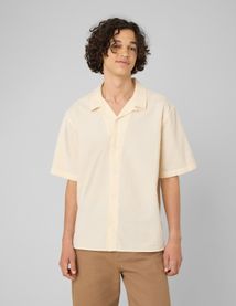 Chemise manches courtes ray&eacute;e seersucker
