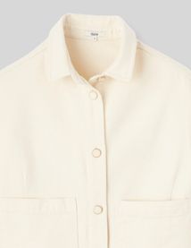 Veste en jean boutons dor&eacute;s