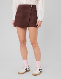 Jupe short su&eacute;dine