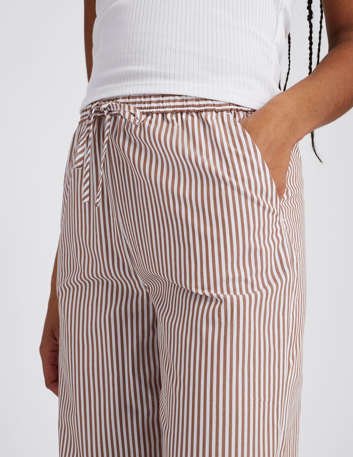 Pantalon fluide à rayures