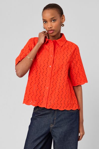 Chemisette en broderie anglaise