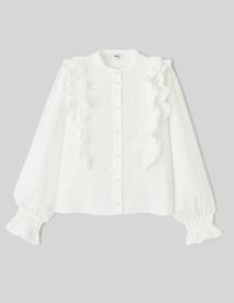 Blouse broderie anglaise à volants