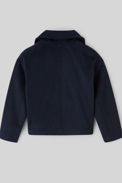 Manteau caban en laine