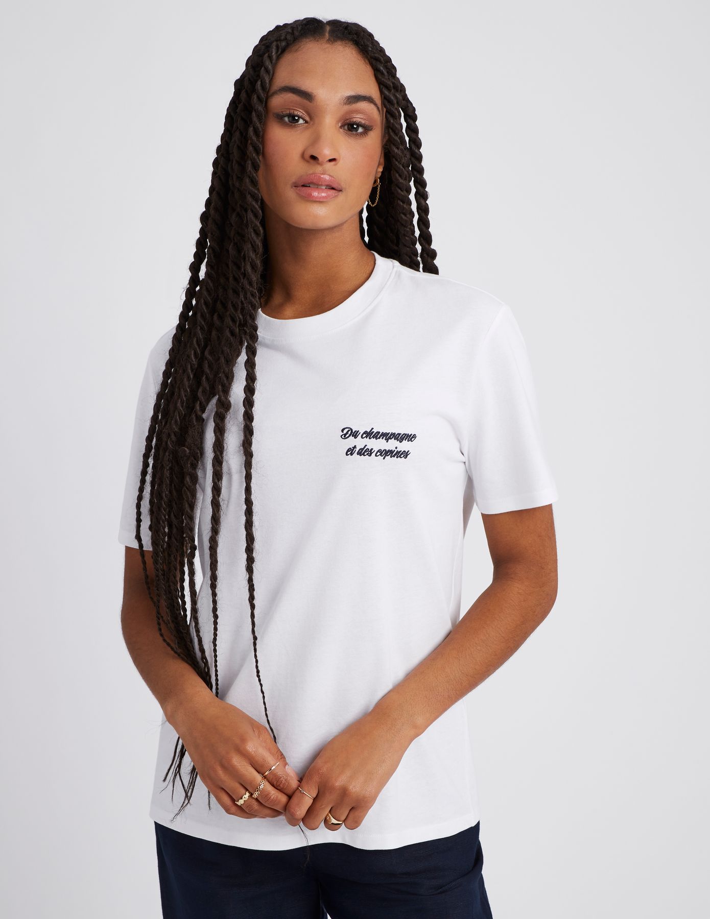 T-shirt manches courtes brod&eacute;