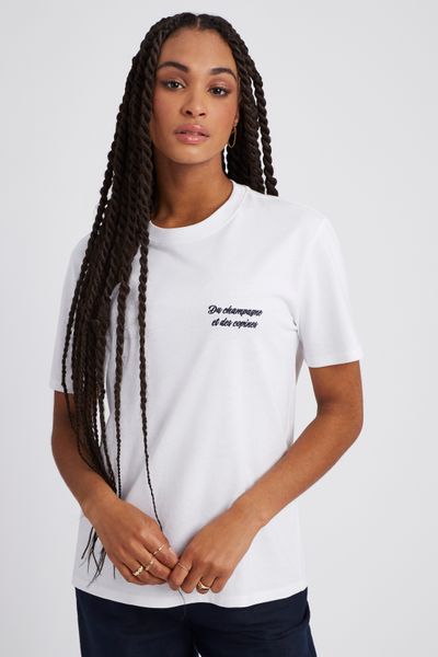 T-shirt manches courtes brod&eacute;