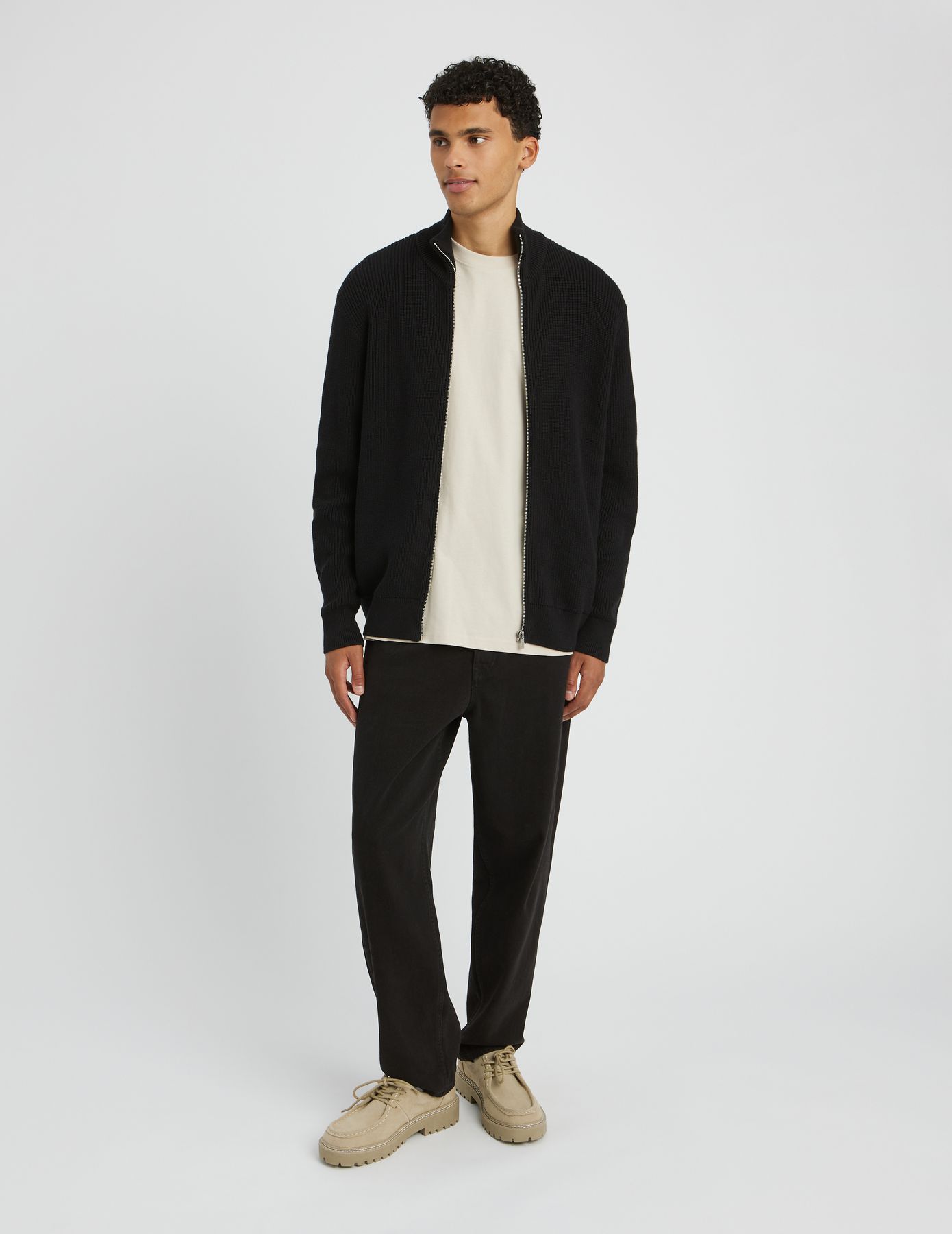 Pull col montant zippé