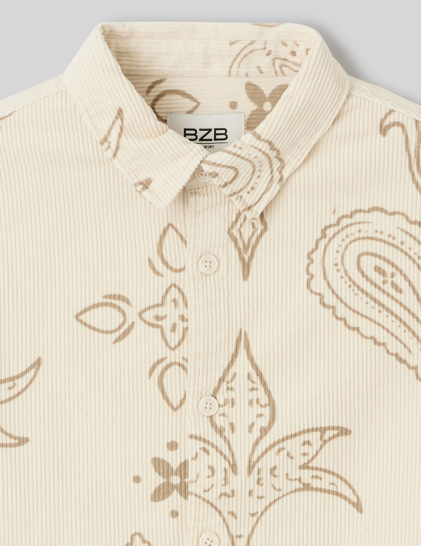 Chemise imprim&eacute;e en velours
