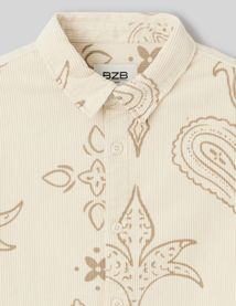 Chemise imprim&eacute;e en velours