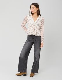 Blouse en voile imprimé