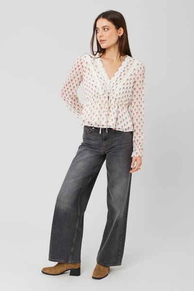 Blouse en voile imprimé