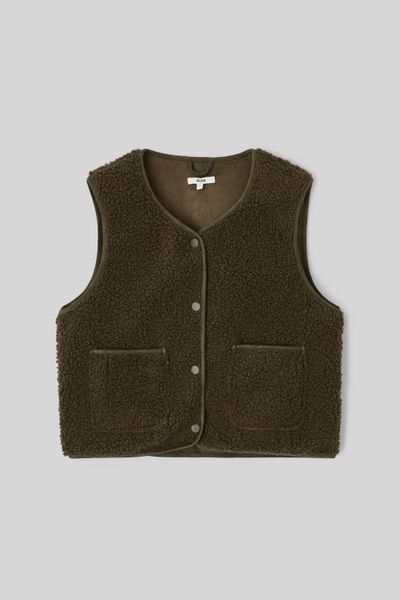 Gilet sans manches en sherpa